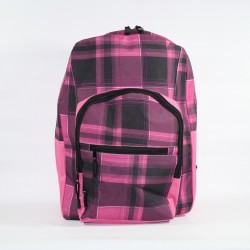 Pink Plaid Back Pack