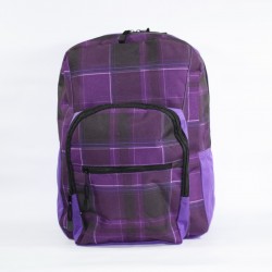 Purple plaid backpack